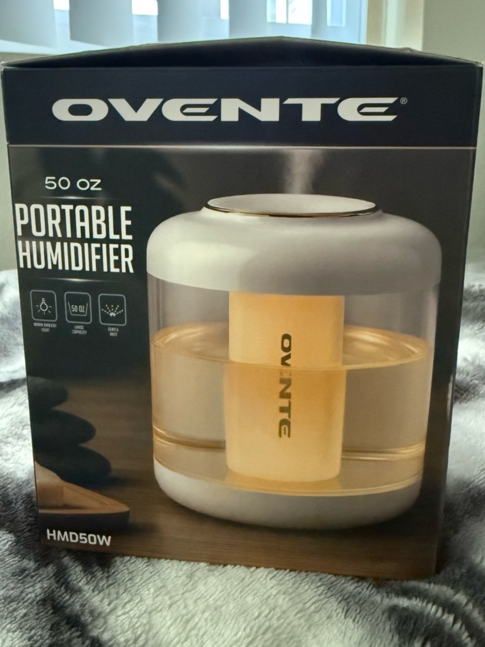 Ovente White Portable Humidifier - 50 oz